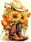 Diamond Art Kits for Adults Cowboy Boot, DIY 5D Diamond Painting Kit for Beginners Sunflower, Cowboy Hat Full Round Drill Gem Art Dots for Adults, Perfect for Home Wall Decor 12X16 Inch